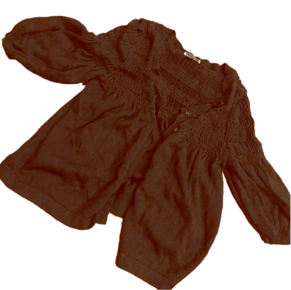 3/4 button up sweater